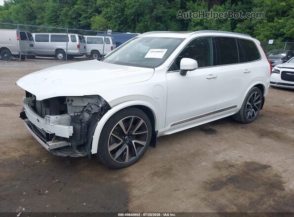 YV4BR0PL2J1376853 2018 VOLVO XC90 HYBRID White წინა მარცხენა ხედი სამი მეოთხედიდან