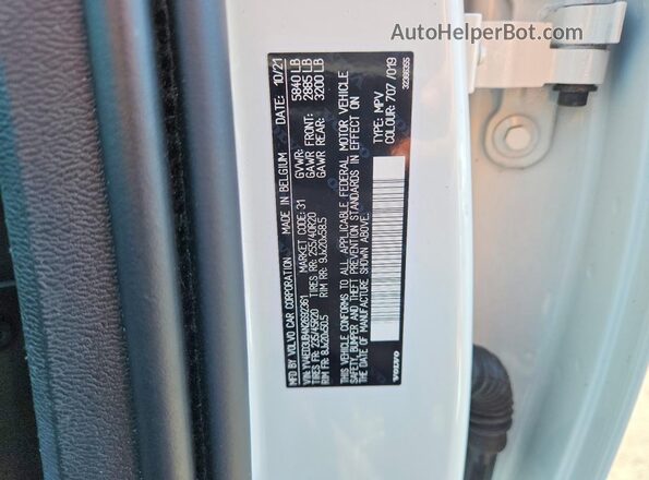 YV4ED3UB4N2692361 2022 VOLVO XC40 White ძრავის განყოფილების ხედი