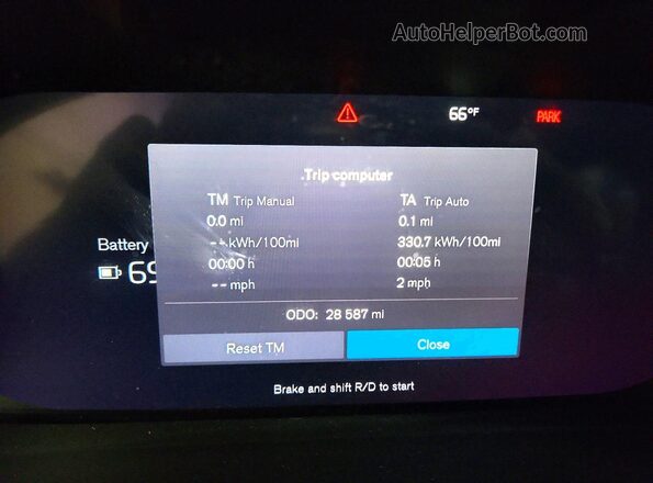 YV4ED3UM0P2990071 2023 VOLVO XC40 Blue Вид щитка приладів