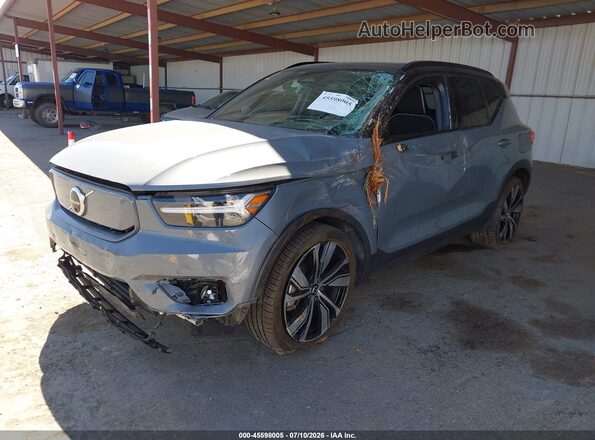 YV4ED3URXM2583222 2021 VOLVO XC40 RECHARGE PURE ELECTRIC Gray Front left