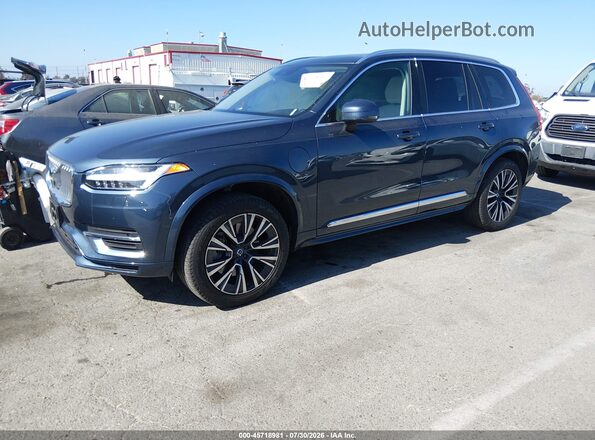 YV4H600Z5N1843724 2022 VOLVO XC90 RECHARGE PLUG-IN HYBRID Blue Առջևի ձախ երեք քառորդ տեսարան