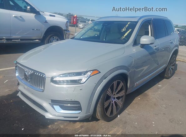 YV4H60CEXR1186076 2024 VOLVO XC90 RECHARGE PLUG-IN HYBRID Gray Առջևի ձախ երեք քառորդ տեսարան