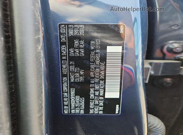 YV4H60DM3R1918022 2024 VOLVO XC60 Синий Вид подкапотного пространства