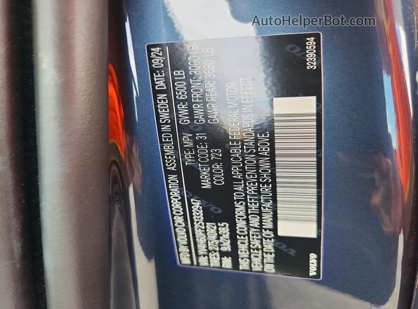 YV4H60PF2S1332947 2025 VOLVO XC90 Gray VIN sticker view