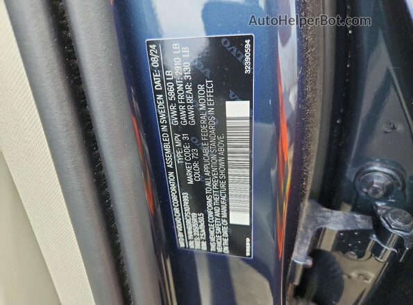 YV4H60RC7S1074993 2025 VOLVO XC60 Blue Widok naklejki z numerem VIN