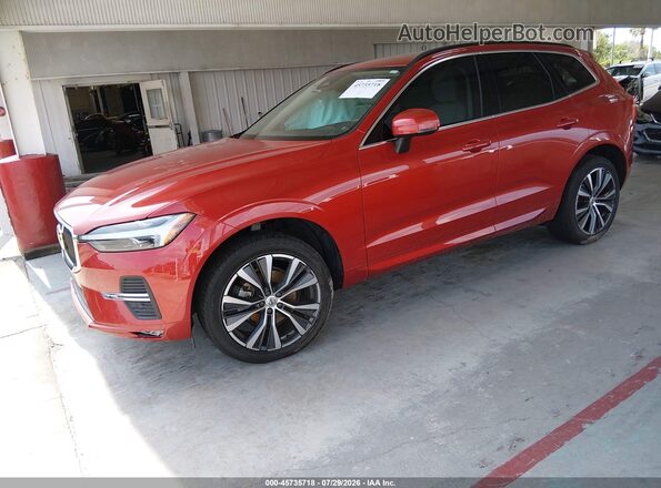 YV4L12DK4N1051291 2022 VOLVO XC60 Red წინა მარცხენა ხედი სამი მეოთხედიდან