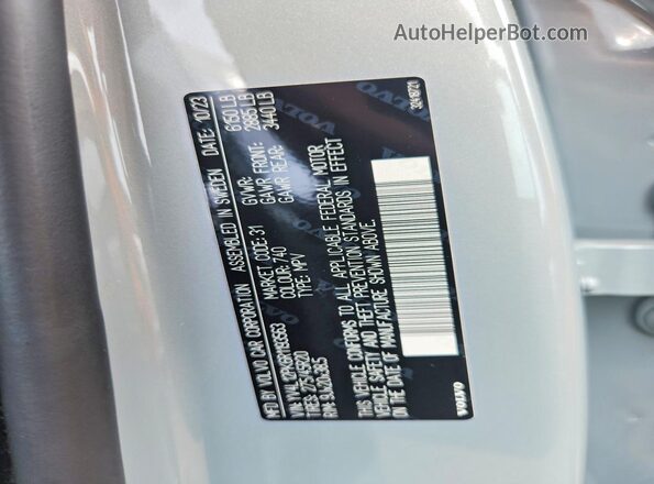 YV4L12PK6R1193563 2024 VOLVO XC90 Gray ძრავის განყოფილების ხედი
