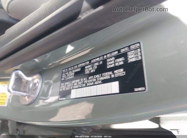 YV4L12UL3R2356922 2024 VOLVO XC40 Green Widok komory silnika