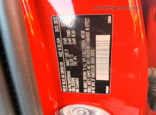 YV4L12UV0P2946140 2023 VOLVO XC40 Red ძრავის განყოფილების ხედი
