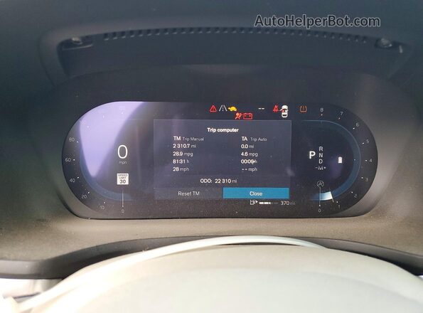 YV4L12WL7S2147654 2025 VOLVO V60 Red ხელსაწყოთა პანელის ხედი
