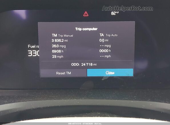 YV4L12WY2R2137698 2024 VOLVO V60 CROSS COUNTRY White უკანა სავარძლების ხედი