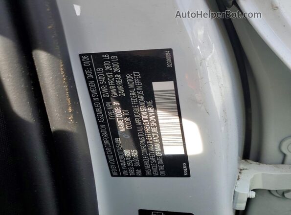 YV4M12RC0T1454199 2026 VOLVO XC60 White Widok komory silnika