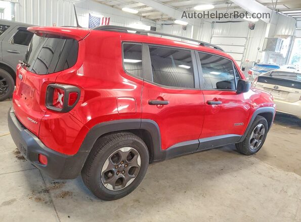 ZACCJAAB4HPF11491 2017 JEEP RENEGADE Red Задня права чверть