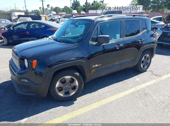 ZACCJAAB7HPF54206 2017 JEEP RENEGADE Black Առջևի ձախ երեք քառորդ տեսարան