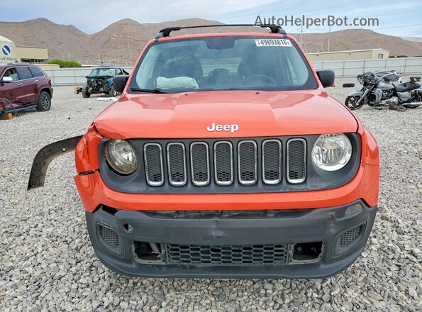 ZACCJAAT6GPD86775 2016 JEEP RENEGADE Orange Vista frontal