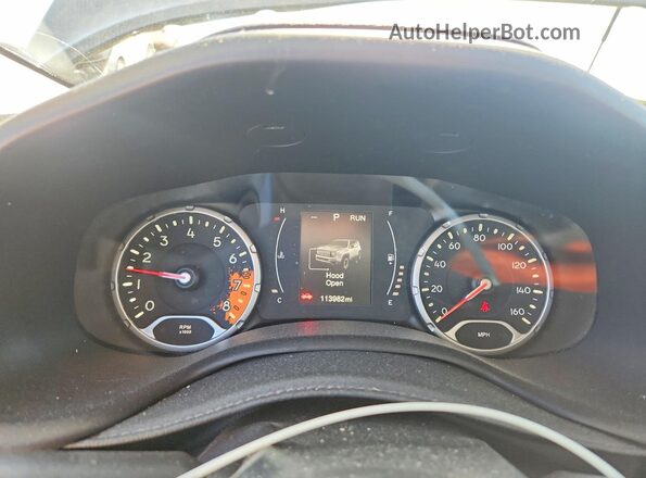 ZACCJAAT8GPC61308 2016 JEEP RENEGADE Black ხელსაწყოთა პანელის ხედი