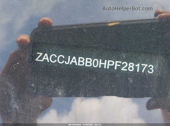 ZACCJABB0HPF28173 2017 JEEP RENEGADE Black Widok komory silnika