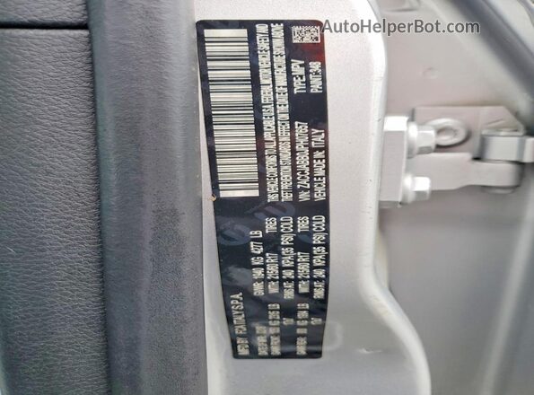 ZACCJABB0JPH07657 2018 JEEP RENEGADE Silver Widok naklejki z numerem VIN