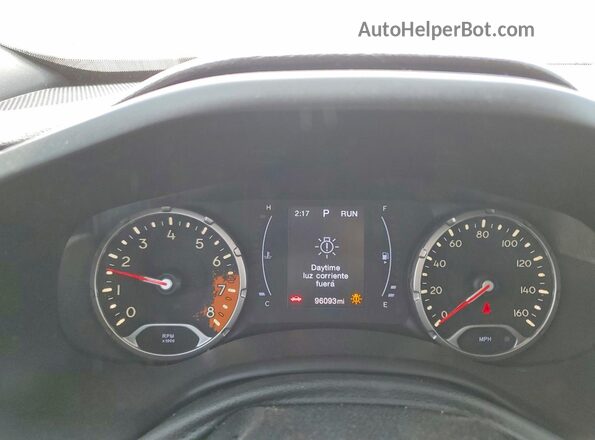 ZACCJABB6JPJ09148 2018 JEEP RENEGADE Silver Widok zestawu wskaźników