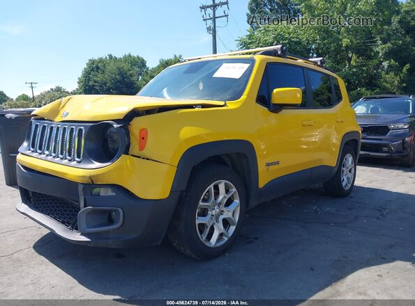 ZACCJABB8JPJ68489 2018 JEEP RENEGADE Желтый Передняя левая четверть