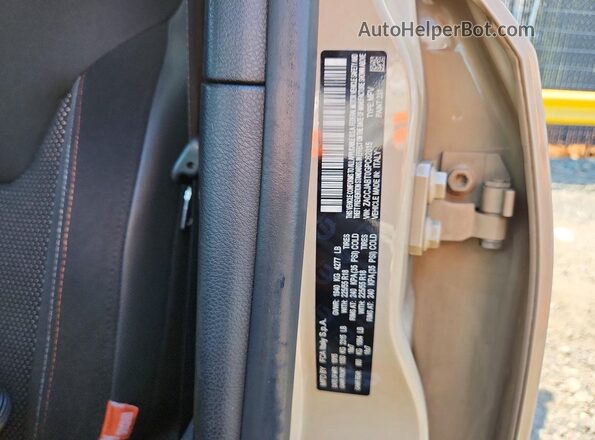 ZACCJABT0GPC62015 2016 JEEP RENEGADE Tan VIN կոդի պիտակի տեսք