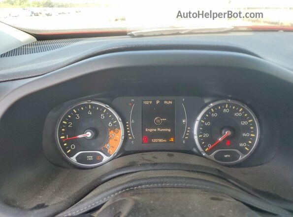 ZACCJABT0GPE14147 2016 JEEP RENEGADE Red ხელსაწყოთა პანელის ხედი