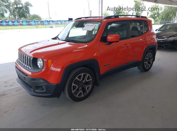 ZACCJABT7GPC54848 2016 JEEP RENEGADE Orange წინა მარცხენა ხედი სამი მეოთხედიდან