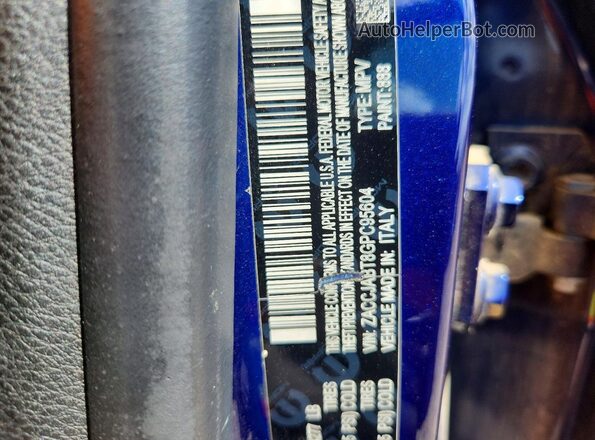 ZACCJABT8GPC95604 2016 JEEP RENEGADE Blue VIN կոդի պիտակի տեսք