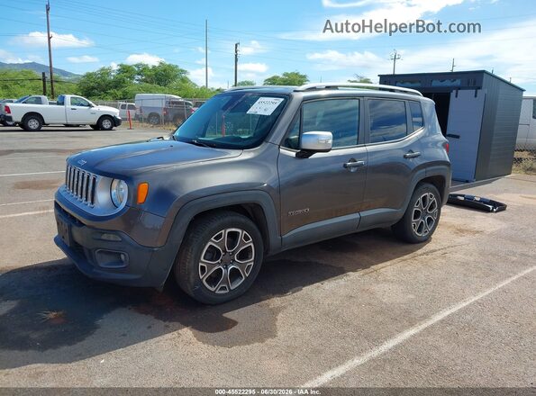 ZACCJADT5GPC87585 2016 JEEP RENEGADE Gray წინა მარცხენა ხედი სამი მეოთხედიდან