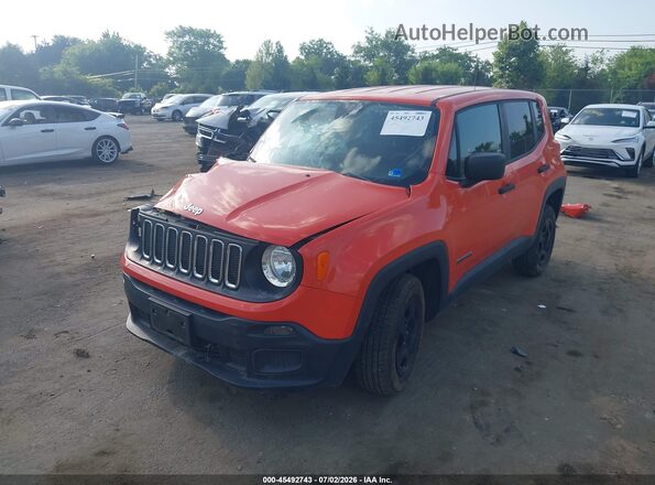 ZACCJBAB1JPH28668 2018 JEEP RENEGADE Orange Vista tres cuartos delantera izquierda