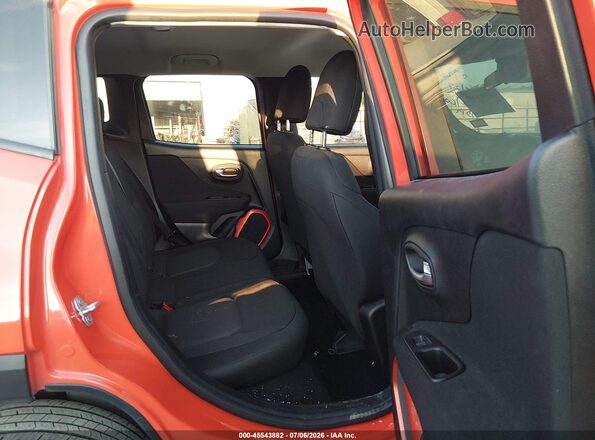 ZACCJBAB1JPJ00722 2018 JEEP RENEGADE Orange Widok naklejki z numerem VIN