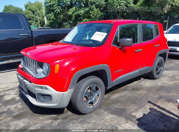 ZACCJBAB6HPF99580 2017 JEEP RENEGADE Red წინა მარცხენა ხედი სამი მეოთხედიდან