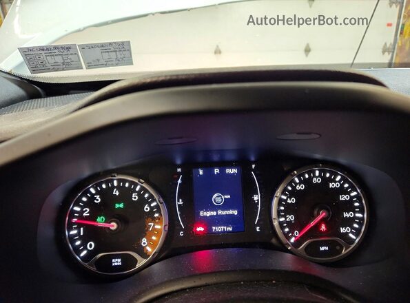 ZACCJBAB7JPH95288 2018 JEEP RENEGADE White ხელსაწყოთა პანელის ხედი