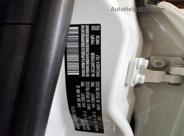 ZACCJBAB7JPH95288 2018 JEEP RENEGADE White VIN კოდის სტიკერის ხედი