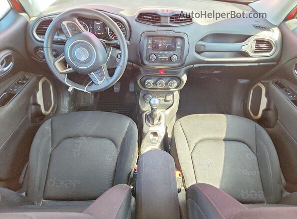 ZACCJBAH0HPE66513 2017 JEEP RENEGADE Red Widok deski rozdzielczej