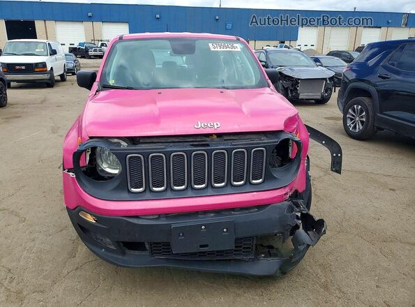 ZACCJBAH7JPH22216 2018 JEEP RENEGADE Pink Front view