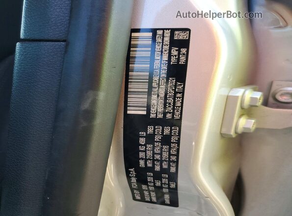 ZACCJBAT8GPD76321 2016 JEEP RENEGADE Silver Widok naklejki z numerem VIN