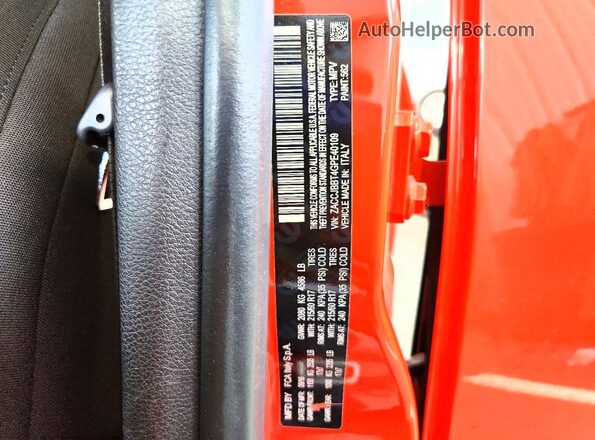 ZACCJBBT4GPE40109 2016 JEEP RENEGADE Orange Սալոնի 360 աստիճան տեսք