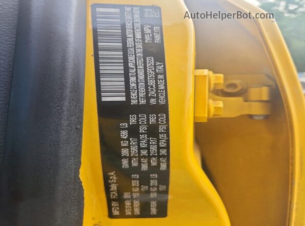 ZACCJBBT5GPD75223 2016 JEEP RENEGADE Yellow Սալոնի 360 աստիճան տեսք