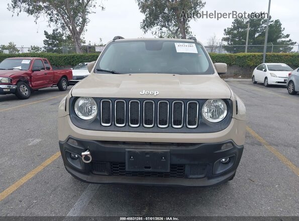 ZACCJBBT5GPD87291 2016 JEEP RENEGADE Beige ხელსაწყოთა პანელის ხედი
