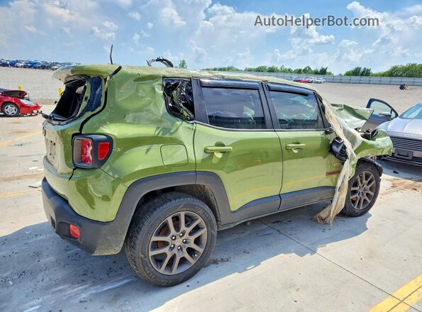 ZACCJBBT6GPD70192 2016 JEEP RENEGADE Зеленый Задняя правая четверть