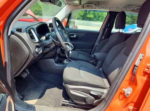 ZACCJBBT8GPD29742 2016 JEEP RENEGADE Orange Вид салону спереду