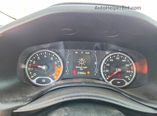 ZACCJBBT8GPD60442 2016 JEEP RENEGADE White ხელსაწყოთა პანელის ხედი