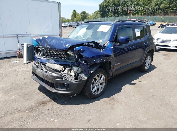 ZACCJBBT8GPE40596 2016 JEEP RENEGADE Синий Передняя левая четверть