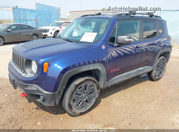ZACCJBCB0JPG73417 2018 JEEP RENEGADE Blue Vista tres cuartos delantera izquierda