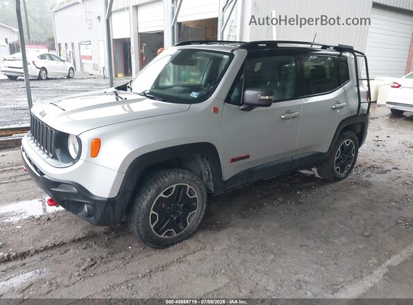 ZACCJBCB4HPF63898 2017 JEEP RENEGADE Silver Առջևի ձախ երեք քառորդ տեսարան