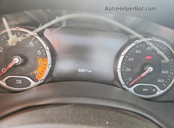 ZACCJBCB4JPH15796 2018 JEEP RENEGADE Yellow Instrument cluster view