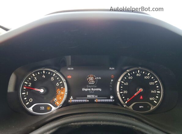 ZACCJBCB4JPJ01053 2018 JEEP RENEGADE Black Instrument cluster view