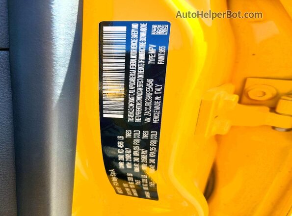 ZACCJBCB9HPE54546 2017 JEEP RENEGADE Yellow VIN կոդի պիտակի տեսք