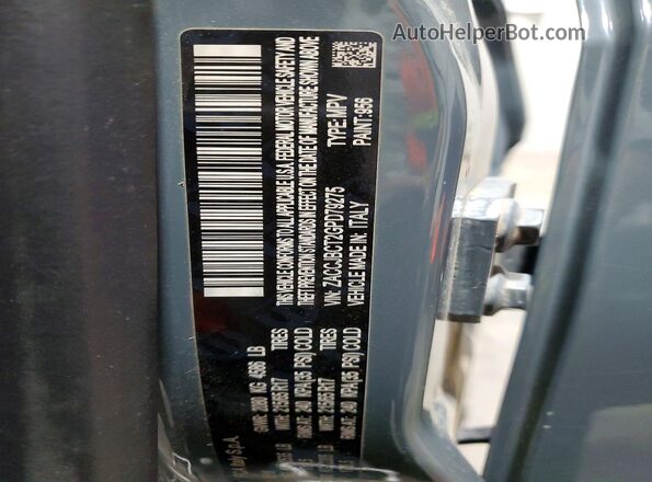 ZACCJBCT2GPD79275 2016 JEEP RENEGADE Gray VIN sticker view